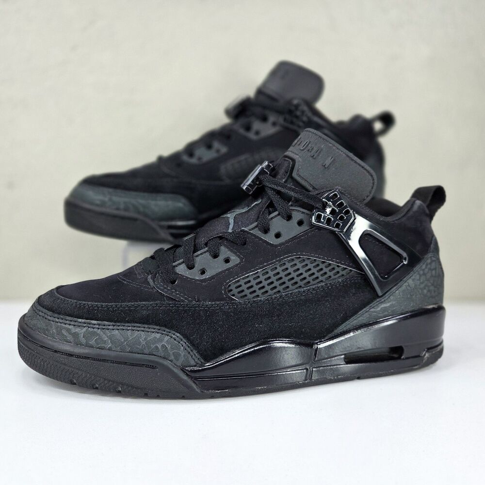 Jordan Spizike Low Black Cat FQ1759-001 Black Sneakers Sz 8.5